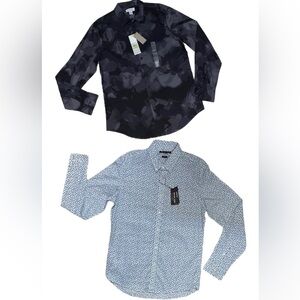 Michael Kors Calvin Klein Button Down Shirt Bundle Medium NWT